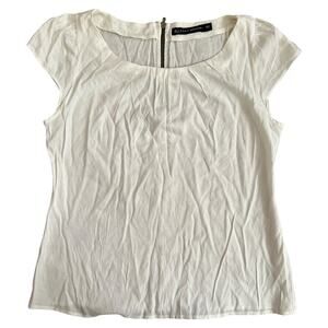 Zara White Cap Sleeve Top